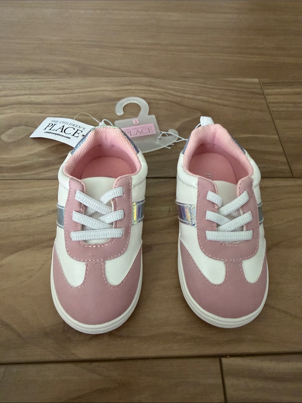 The Children's Place Pink, White & Silver Girls Sneakers